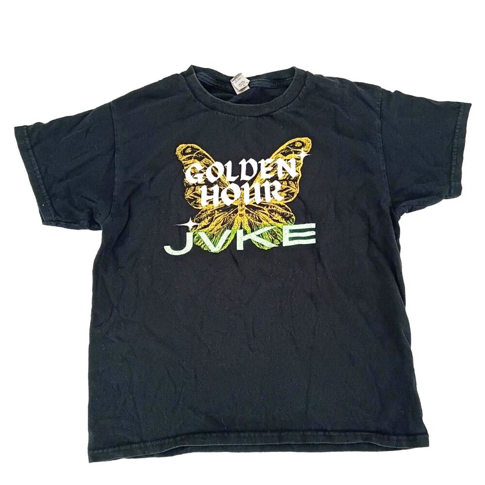 JVKE Golden Hour Graphic Tee Y2K Grunge Alt Indie Music Black T-Shirt Youth M
